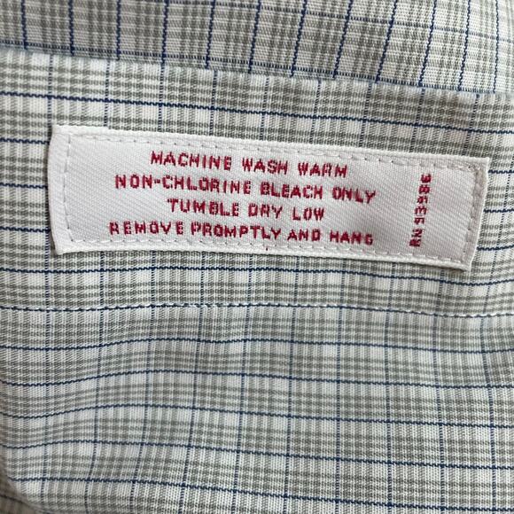 Brooks Brothers Mens Shirt XL Blue Checked Button Up Preppy Travel Officewear - Picture 11 of 13